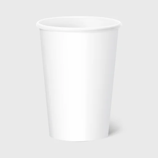 Χάρτινο ποτήρι, μονότοιχο, 16oz, λευκό