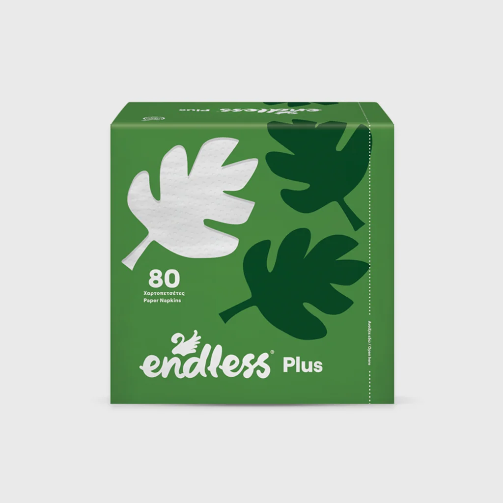 [GMH-24107] Χαρτοπετσέτες, Endless Plus Λευκές, 30x30, 80φ