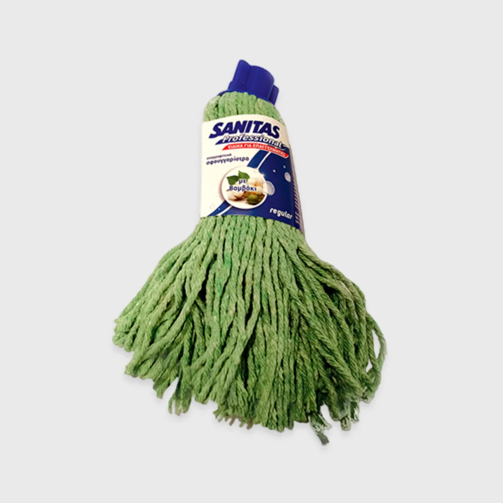 [GMH-24357] Mop with cotton yarn, Sanitas Pro, 275gr, green