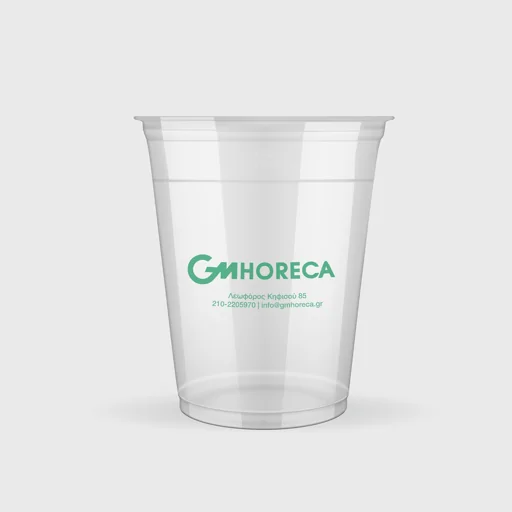 Τυπωμένο Πλαστικό Ποτήρι, 300ml, PET, Διάφανο