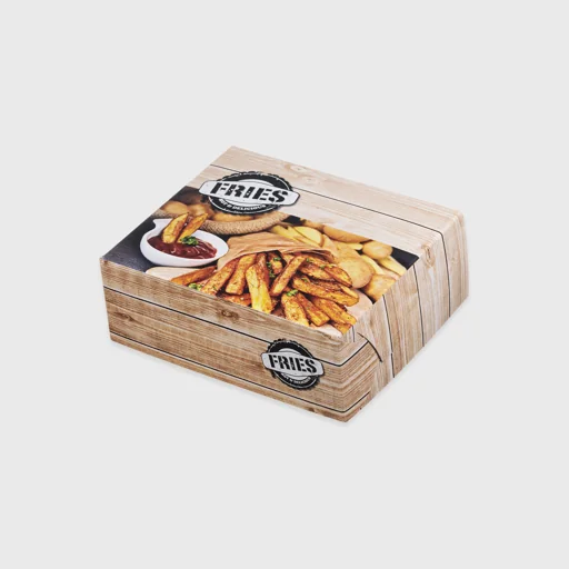 Paper box for double potato, T8, 160x135x60mm, Grill