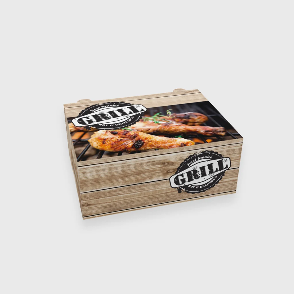 [GMH-24429] Paper box for half chicken, T3, 190x145x80mm, Grill