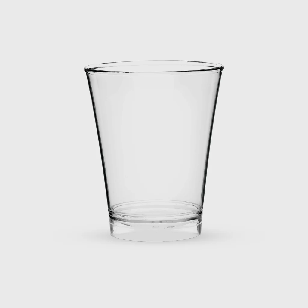 [GMH-25356] Ποτήρι πλαστικό, τουλίπα 240ml ποτού, PS Premium επαν/μενο, διάφανο