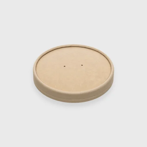 Paper lid for paper bowl 6/8/16oz - 96mm, Kraft