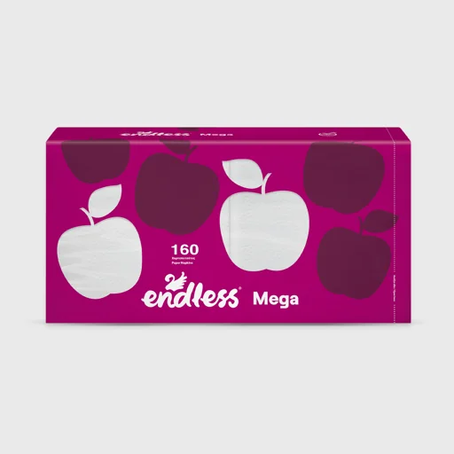Χαρτοπετσέτες, Endless Mega Λευκές 2 Πακέτα, 33x33, 160φ
