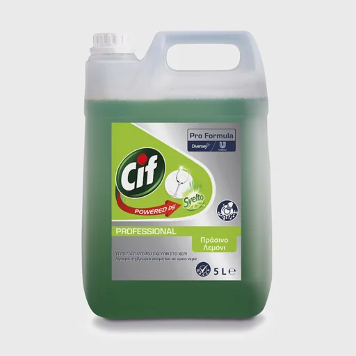 Cif Professional Lime Fresh, liquid dishwashing & utensil detergent for hand washing with lime scent, 5 lt