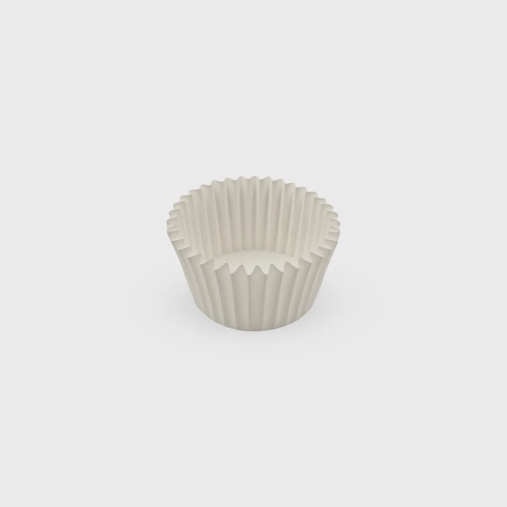 [GMH-26140] Paper cases for pastry, round 70x30x20mm, white