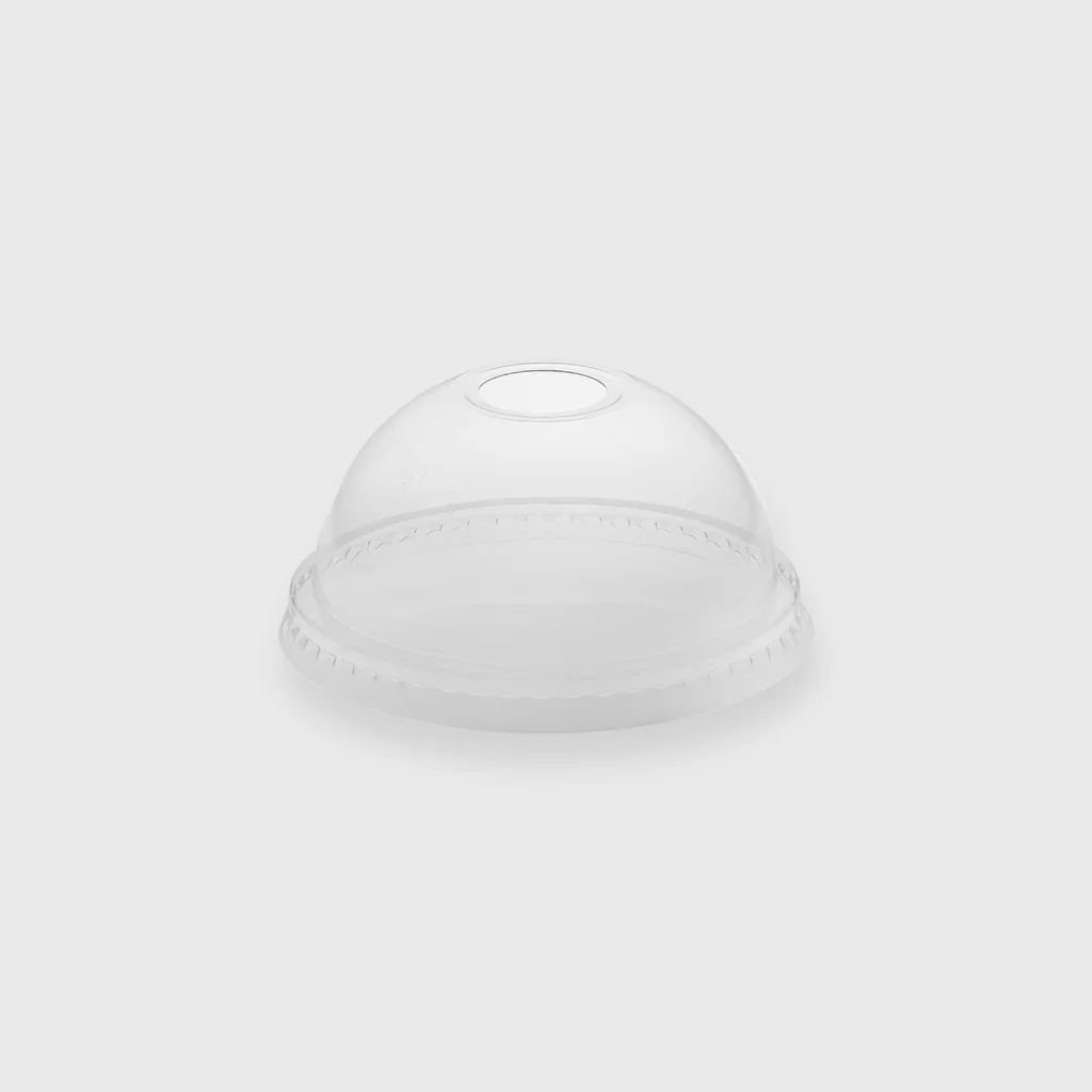 [GMH-25207] Καπάκι PET μπομπέ για χάρτινο ποτήρι 8oz, διάφανο