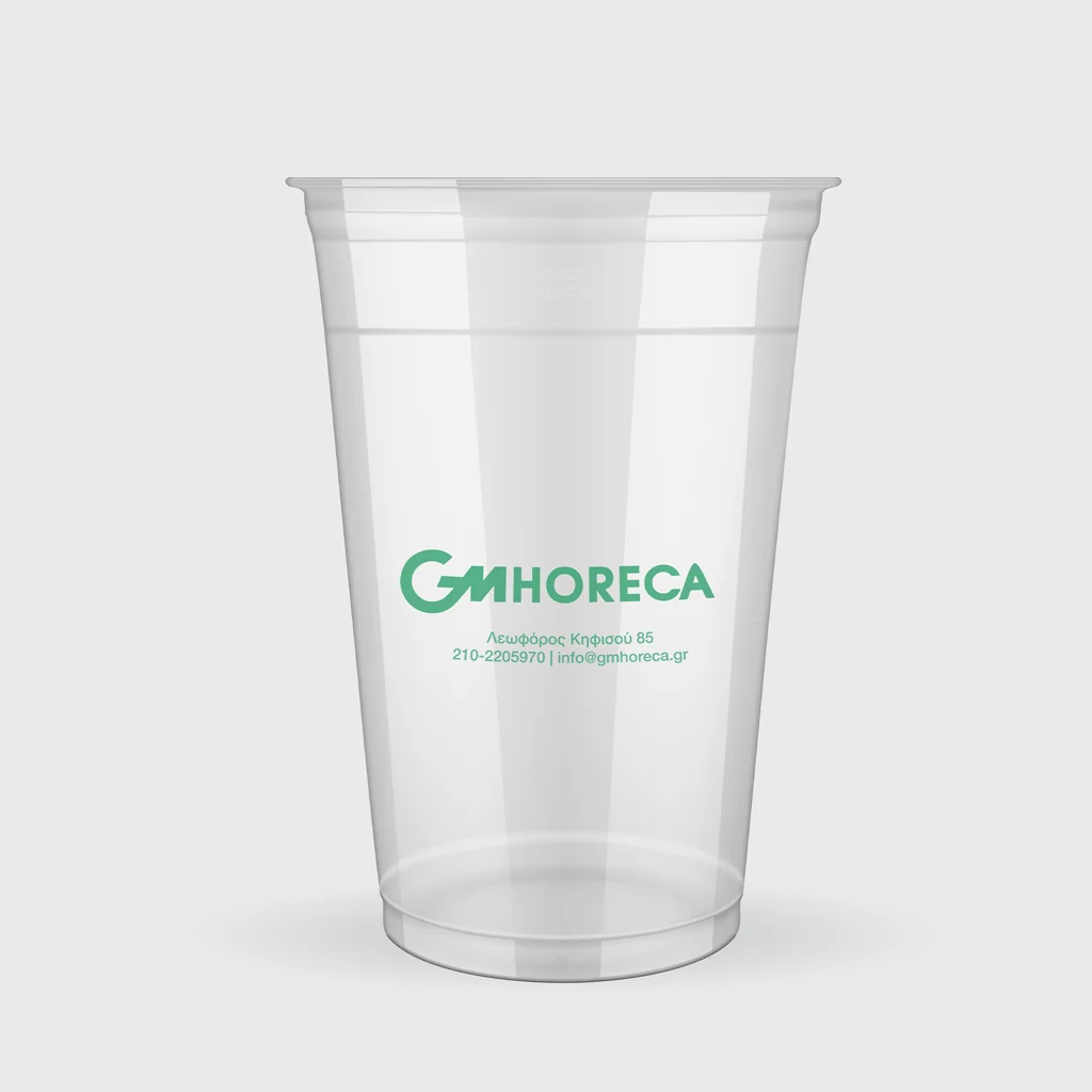 [GMEK-01171] Τυπωμένο Πλαστικό Ποτήρι, 500ml, PET, Διάφανο