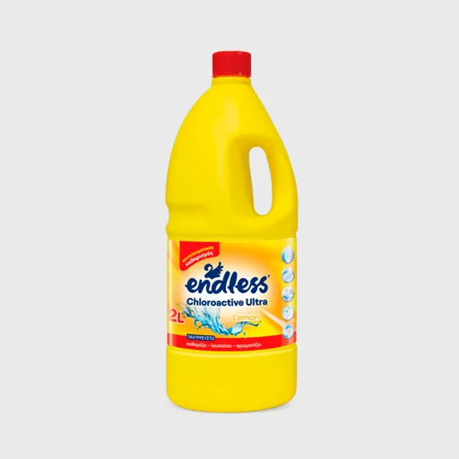 Endless Chloroactive Ultra, παχύρρευστη χλωρίνη με άρωμα λεμονιού, 2 lt