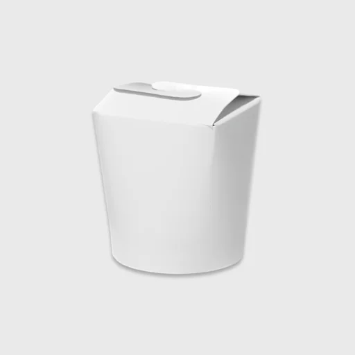 Χάρτινο κουτί φαγητού για noodle, φάκελος, 750ml, λευκό
