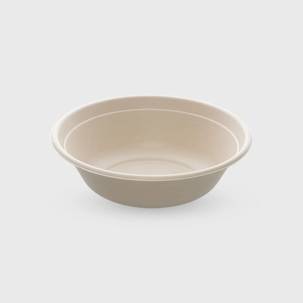 [GMH-26106] Sugarcane container, round 1000ml, 210x60mm, beige