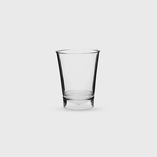 Plastic cup, tulip 60ml shot glass, PS Premium reusable, transparent