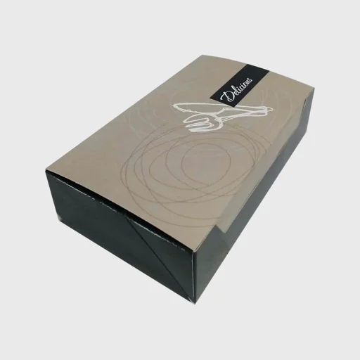 Χάρτινο κουτί για κλαμπ σάντουιτς, 220x128x55mm, Delicious