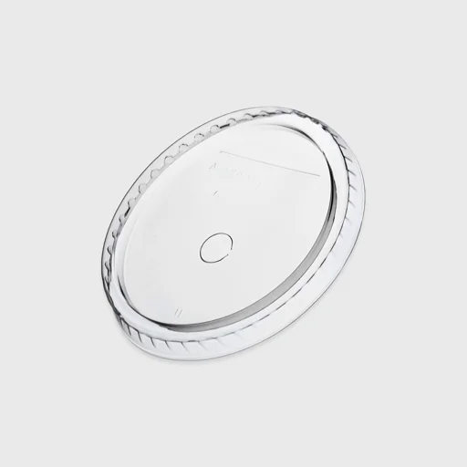 Καπάκι PET ίσιο για χάρτινο ποτήρι 12-14-16oz, 8mm τρύπα, διάφανο
