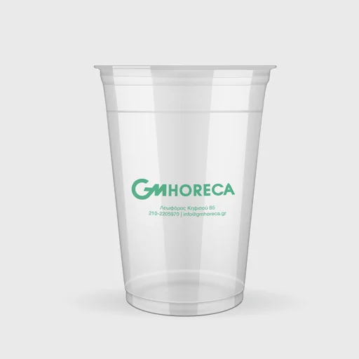 Τυπωμένο Πλαστικό Ποτήρι, 400ml, PET, Διάφανο