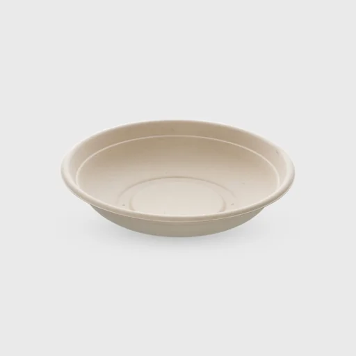 Σκεύος ζαχαροκάλαμου, στρογγυλό 750ml, 210x40mm, μπεζ