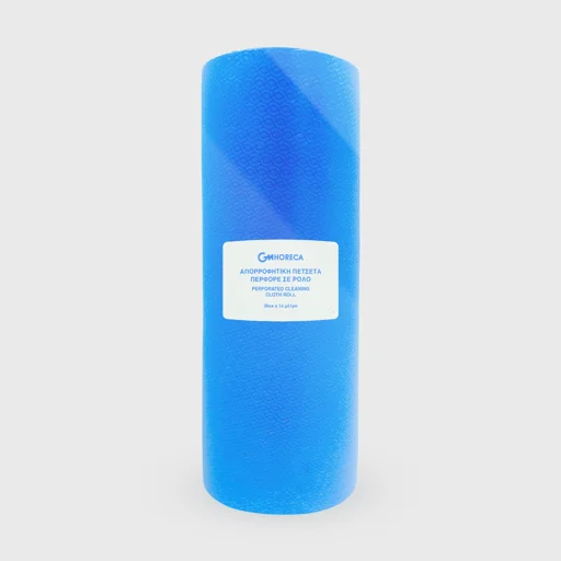 Perforated cleaning cloth roll, GM, 36cm x 14 meters, blue