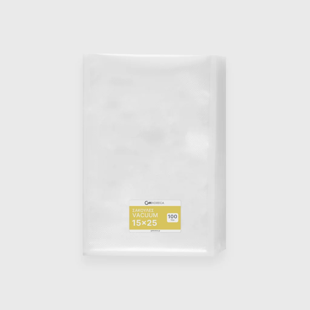 [GMH-23868] Σακούλες vacuum, σαγρέ, 15x25cm, PA/PE, 90μm