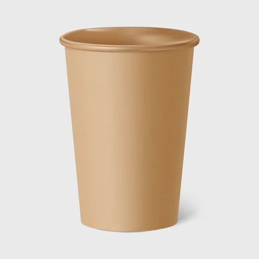 Χάρτινο ποτήρι, μονότοιχο, 16oz, Kraft