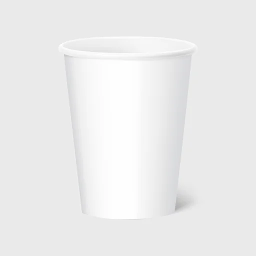 Χάρτινο ποτήρι, μονότοιχο, 12-14oz, λευκό