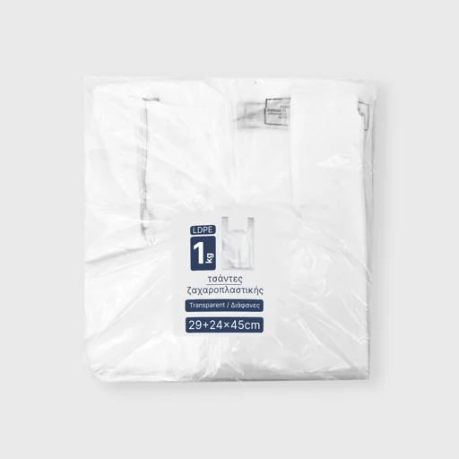 Plastic carry bag, pastry, 45cm, LDPE, transparent