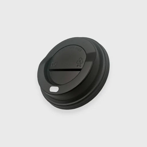 Pipila lid PS for paper cup 8oz - 80mm, black