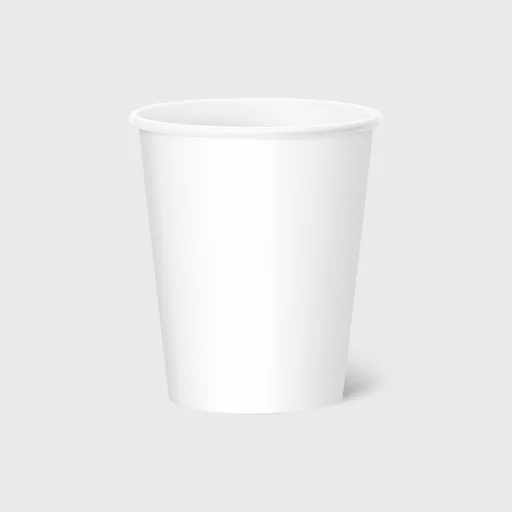 Paper cup, single wall, 8oz, white