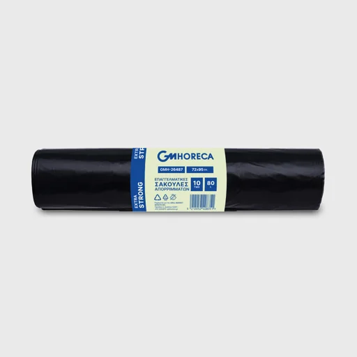 Σακούλες απορριμμάτων, GM Extra Strong, 72x95 μαύρες, 10 τεμ/ρόλο
