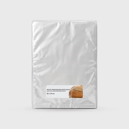 Micro-perforated BOPP bags, 20x35cm, transparent