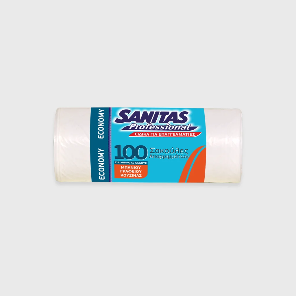 [GMH-25540] Garbage bags, Sanitas Pro, 50x50, white, 100 pcs/roll