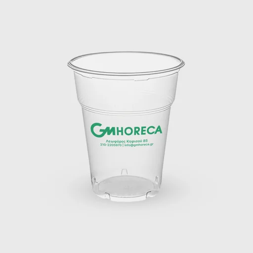 Τυπωμένο πλαστικό ποτήρι, 300ml, PP, διάφανο