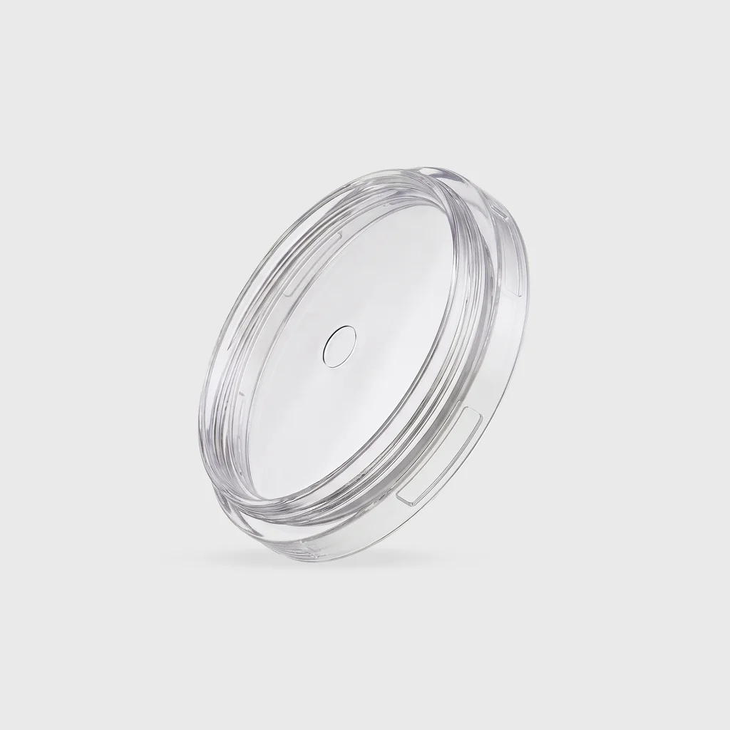 [GMH-24450] Καπάκι PET ίσιο για PP ποτήρι 230-500ml - 95mm, 8mm τρύπα, διάφανο