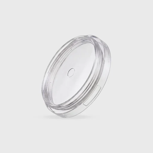 Καπάκι PET ίσιο για PP ποτήρι 230-500ml - 95mm, 8mm τρύπα, διάφανο