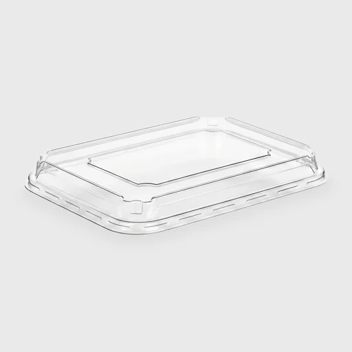 Καπάκι PET για σκεύος παραλληλόγραμμο 2300ml - 260x200mm, διάφανο