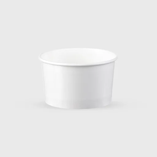 Χάρτινο κύπελλο παγωτού, 4oz, λευκό