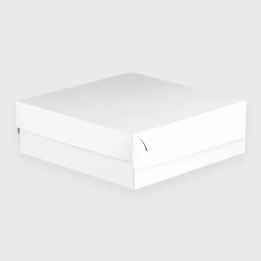 Χάρτινο κουτί ζαχαροπλαστείου, N30, 300x300x100mm, λευκό