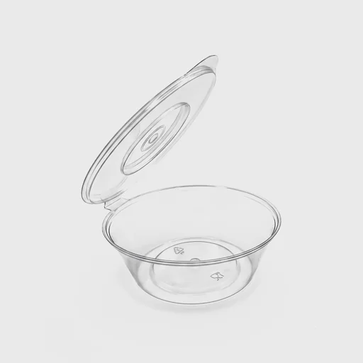 PP sauce cup with lid, 180ml, transparent