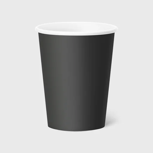 Χάρτινο ποτήρι, μονότοιχο, 12-14oz, μαύρο