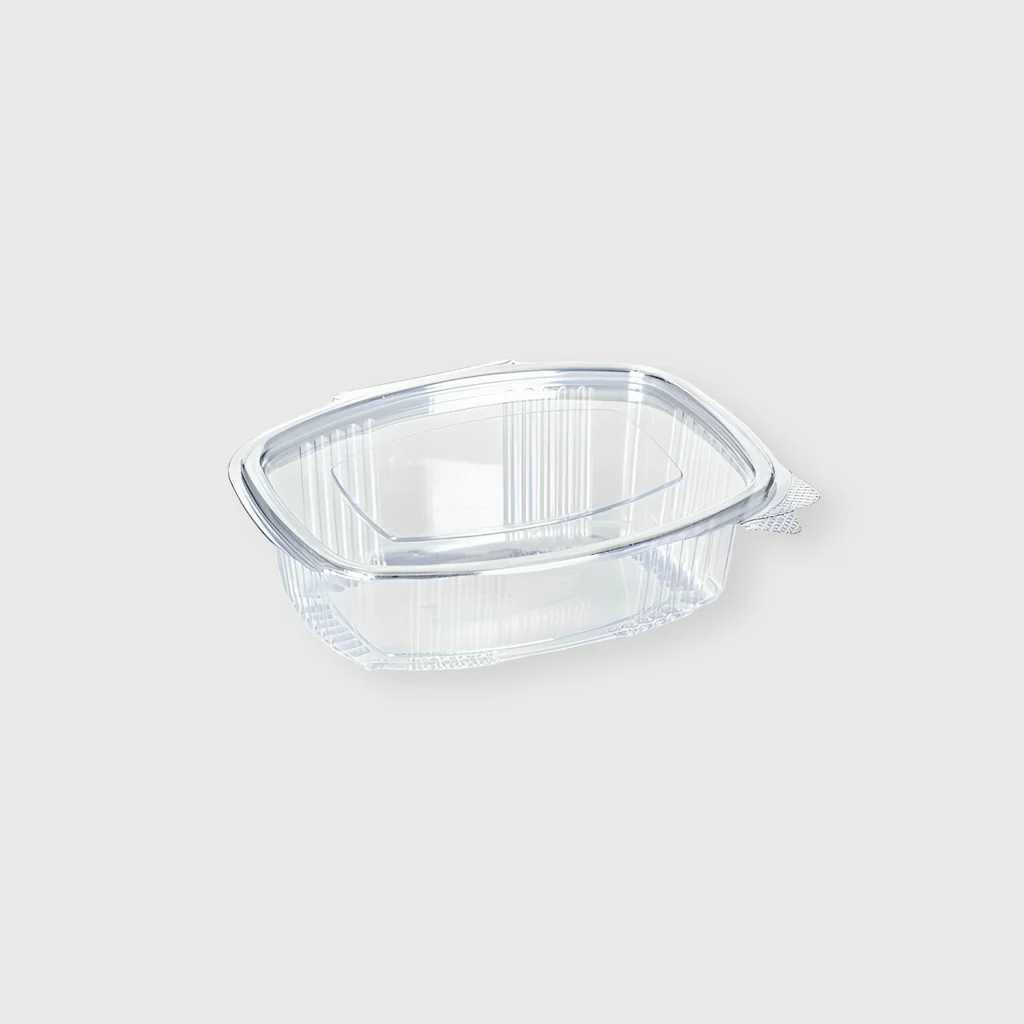 [GMH-25249] PET food oval container with flat lid, 250ml, transparent