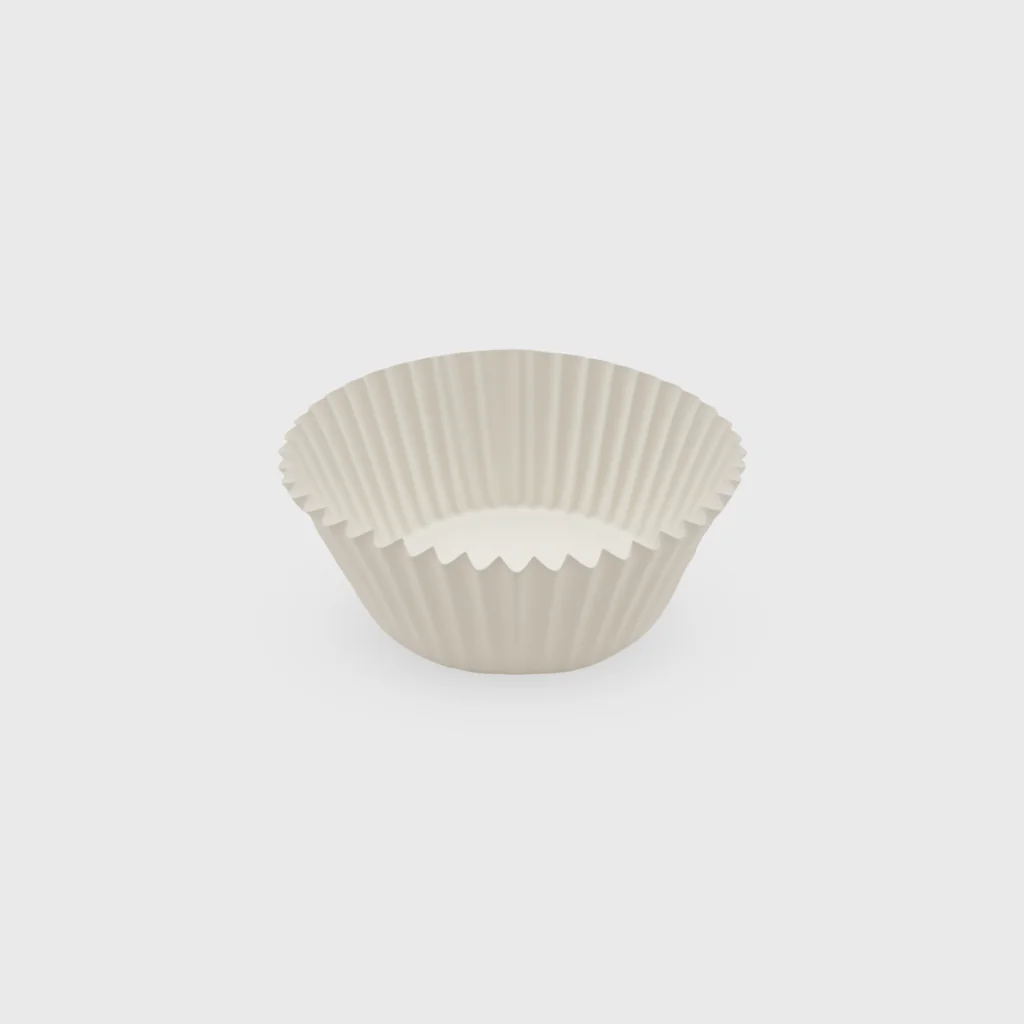 [GMH-26141] Paper cases for pastry, round 90x40x25mm, white