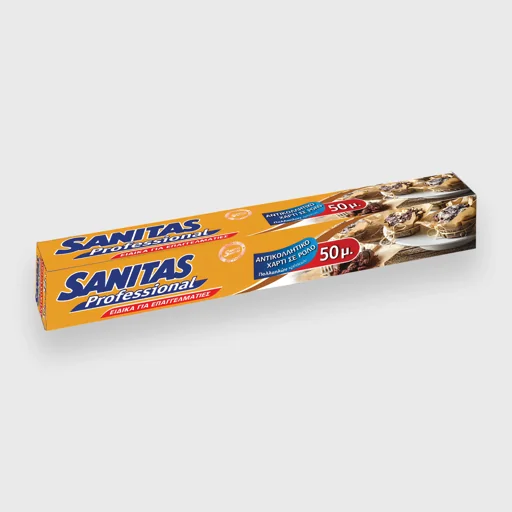Αντικολλητικό χαρτί ψησίματος σε ρολό, Sanitas Pro, 38cm x 50 μέτρα