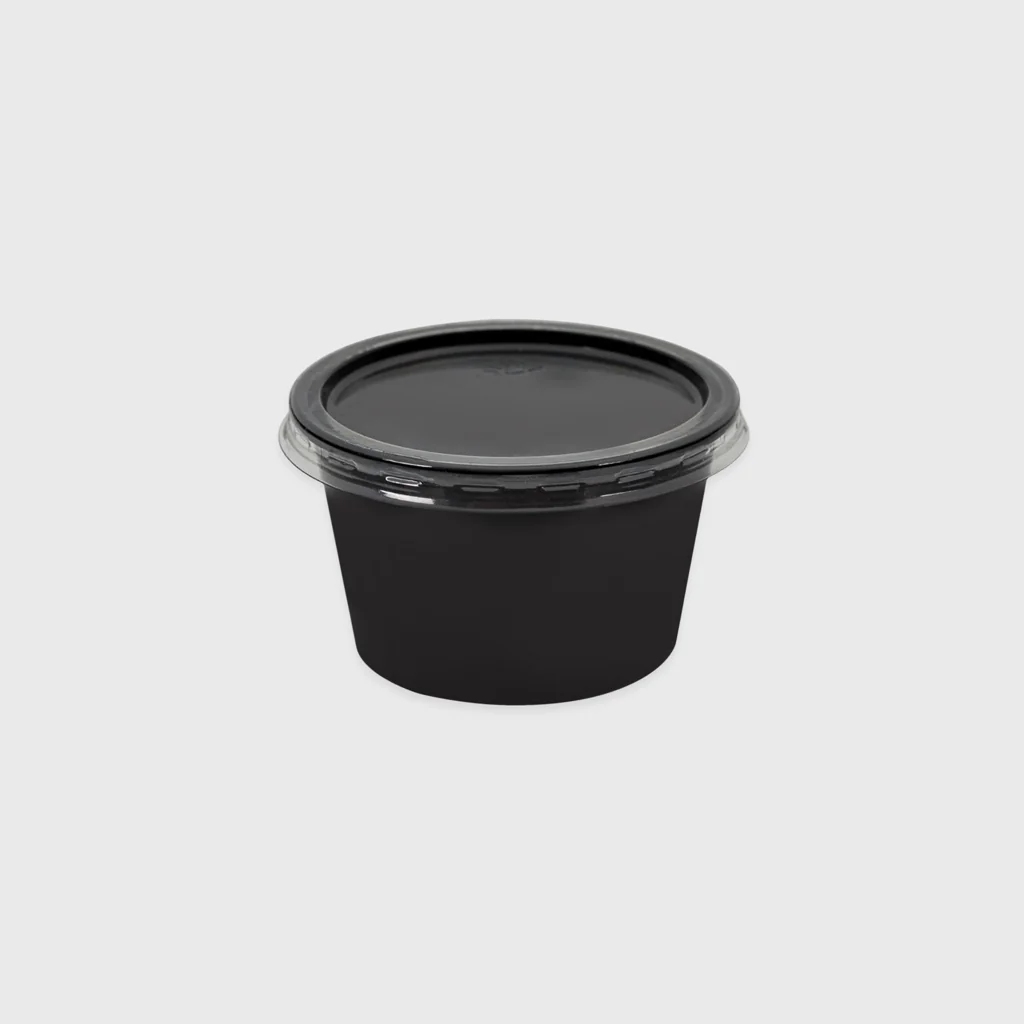 [GMH-26855] PP sauce cup with lid, 120ml, black
