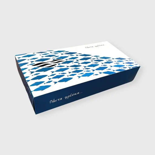 Paper box for seafood, 350x175x60mm, Ψάρια