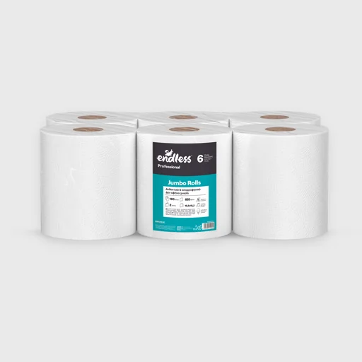 Ρολό κουζίνας, Endless Jumbo Rolls 2φ, 6x1.35kg - 160μ