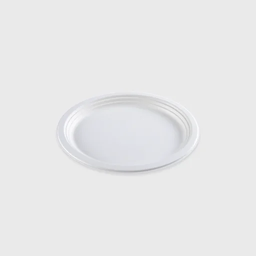 Sugarcane round plate, Ø15cm, white