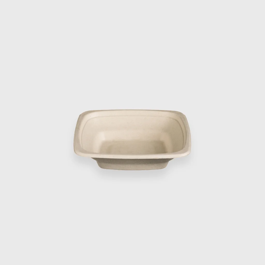 [GMH-24508] Σκεύος ζαχαροκάλαμου, τετράγωνο 500ml, μπεζ