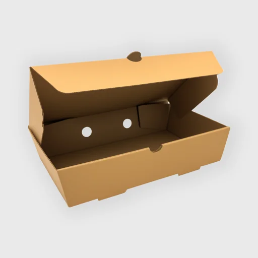 Paper box for club sandwich, Microwelle G6, 245x145x56mm, Kraft