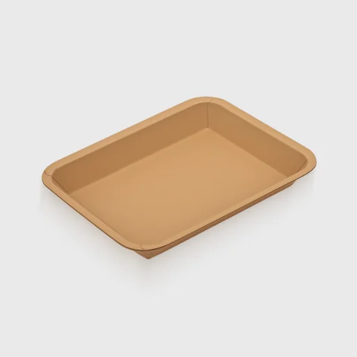 Χάρτινη πιατέλα, παραλληλόγραμμη 200x160mm, Kraft