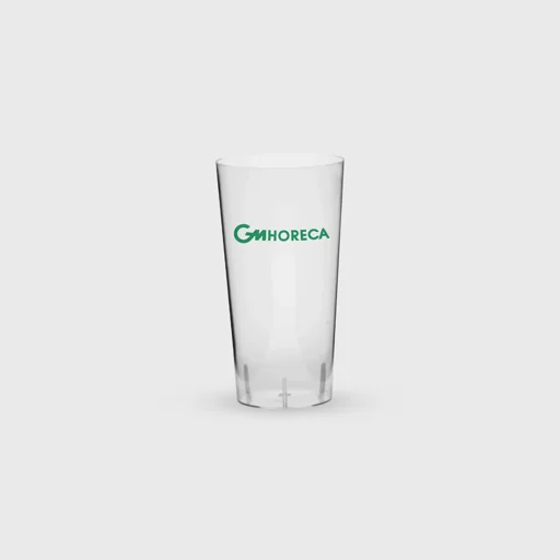 Τυπωμένο ποτήρι πλαστικό, 100 ml σφηνάκι ψηλό, PS Premium επαν/μενο, διάφανο